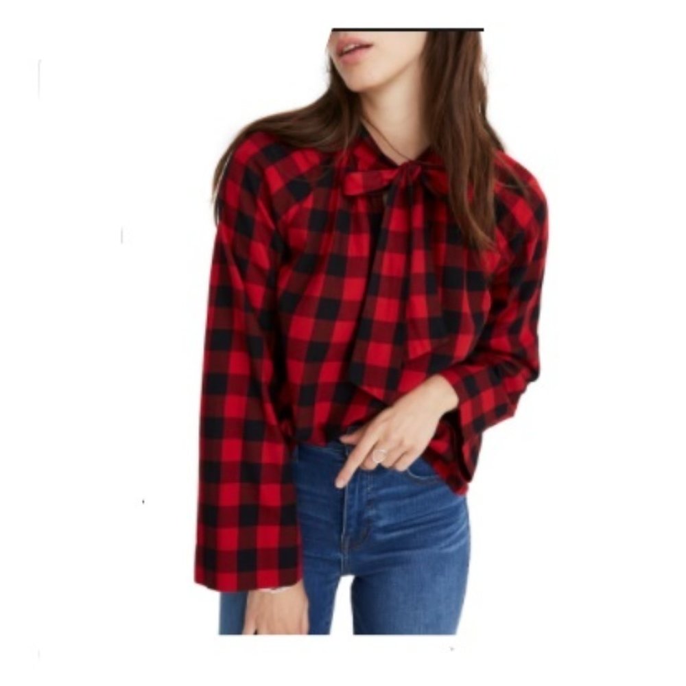 Madewell Tie-Neck Top - Picture 2 of 5